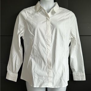 Athleta White Button Down Shirt size XL